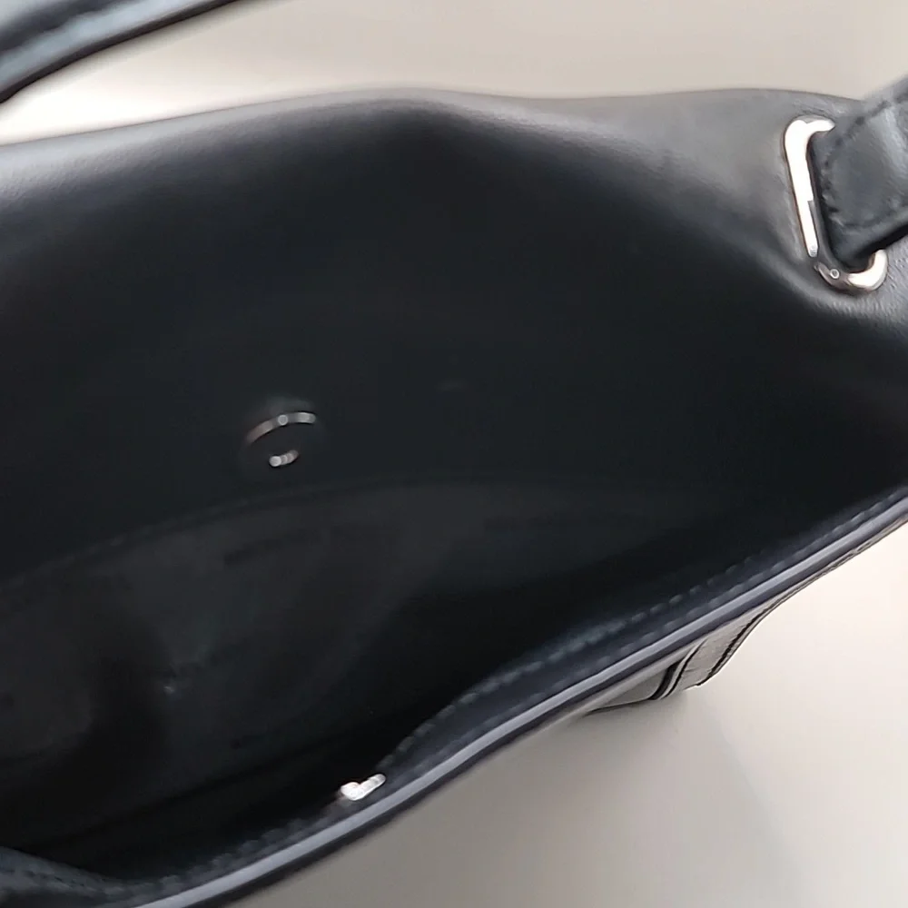Michael Kors MK Whitney Leather Small Satchel Handbag Black Crossbody Neutral - Picture 9 of 12